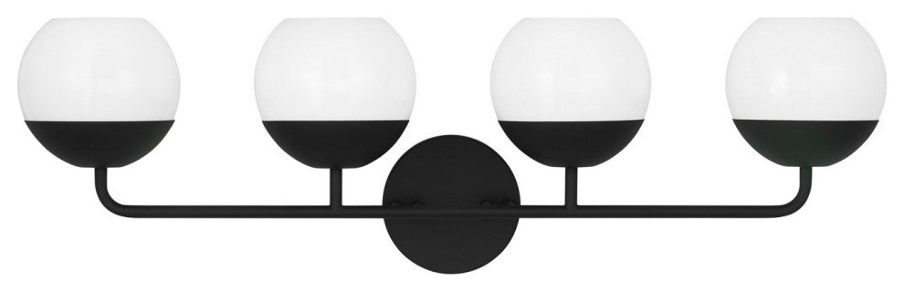 Alvin LED Bath Wall Sconce, Midnight Black