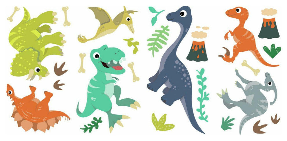 Friendly Dinosaur Peel And Stick Wall Decals
