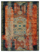 Orange Hand Knotted Ancient Ottoman Erased Design Ghazni Wool Rug 9'2"x12'