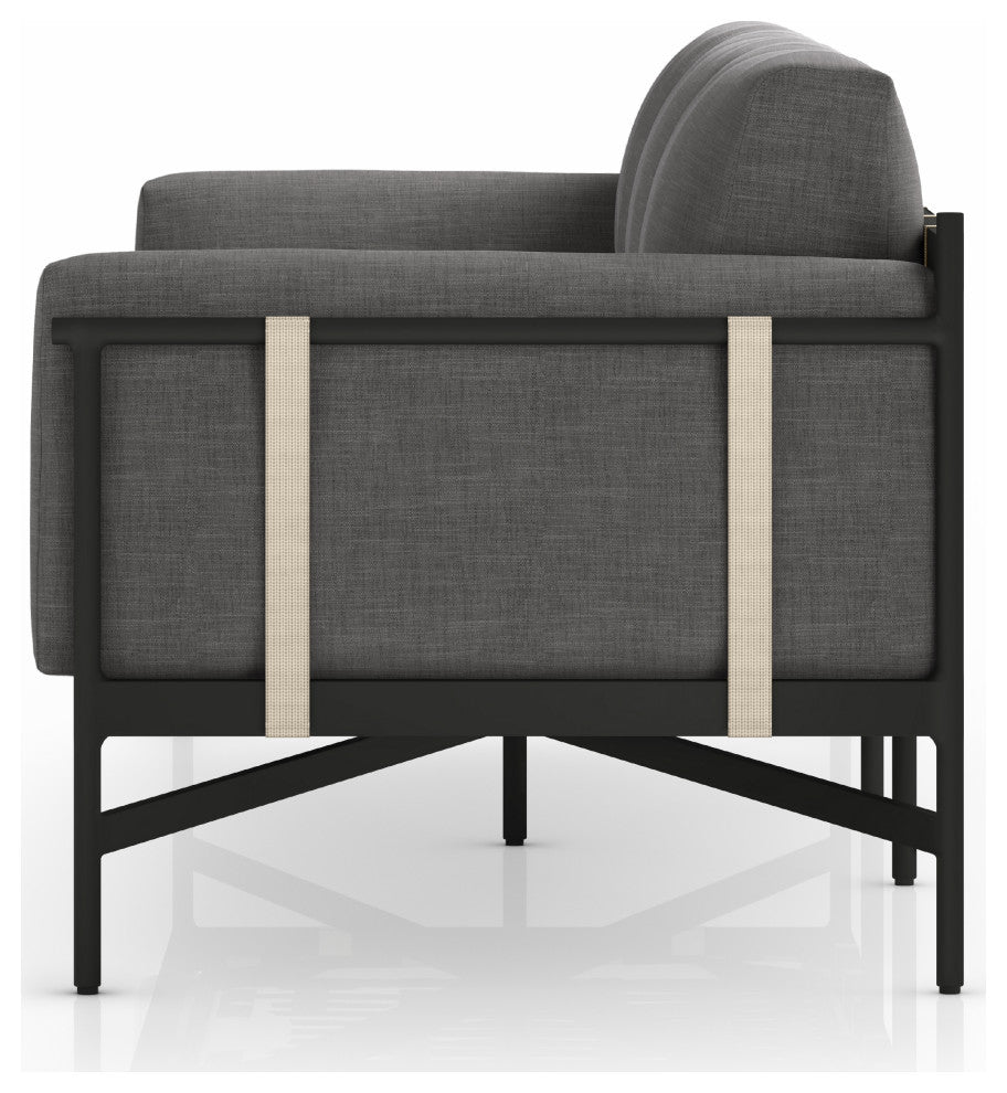 Hearst Outdoor Sofa-99"-Charcoal