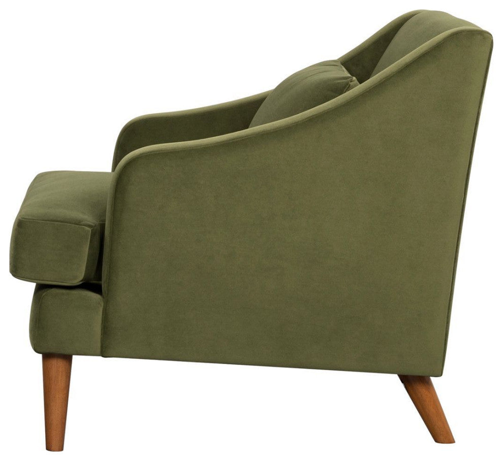 Missy Club Chair, Green Velvet