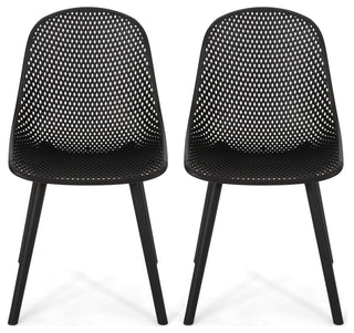 Posey Outdoor Dining Chair, Black