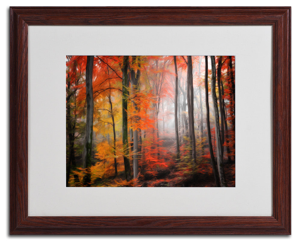 'Wildly Red' Matted Framed Canvas Art by Philippe Sainte-Laudy