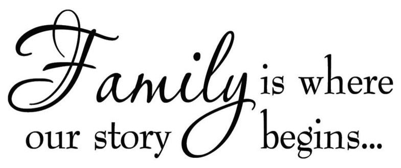 VWAQ Family Is Where Our Story Begins - Family Wall Decals Inspirational Quotes