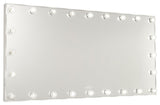 Hollywood Glow Panorama Extra Wide Vanity Mirror, Glossy White, Clear Led