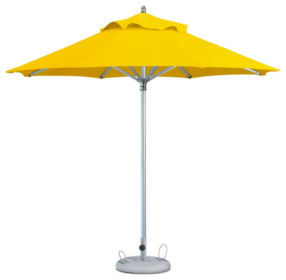 10' Yellow Polyester Round Market Patio Umbrella