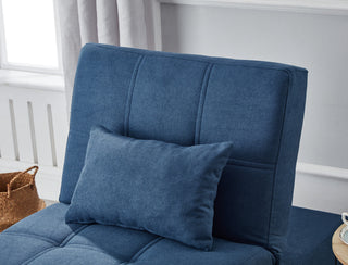 GDF Studio Sofa Bed Convertible Sleeper Chair Bed with Side Pocket, Blue