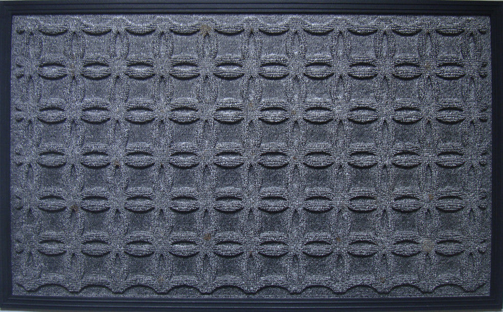 Molded Polypropylene Mat, Weather Beater, 18"x30", Dark Grey
