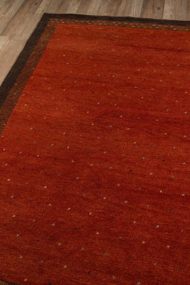 Desert Gabbeh Hand-Tufted Rug, Paprika, 8'x11'