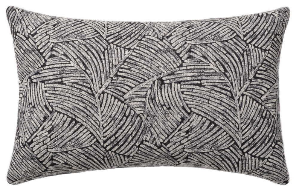 Linum Home Textiles Swish Decorative Pillow Cover, Dark Gray, Lumbar