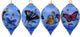 Vivid Garden Butterflies Hand Painted Mouth Blown Glass Ornament