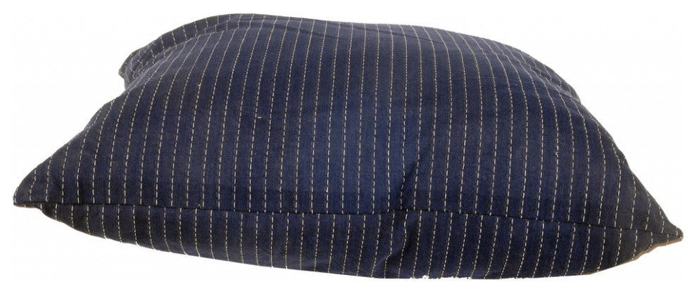 Nautical White Star Blue Square Accent Pillow