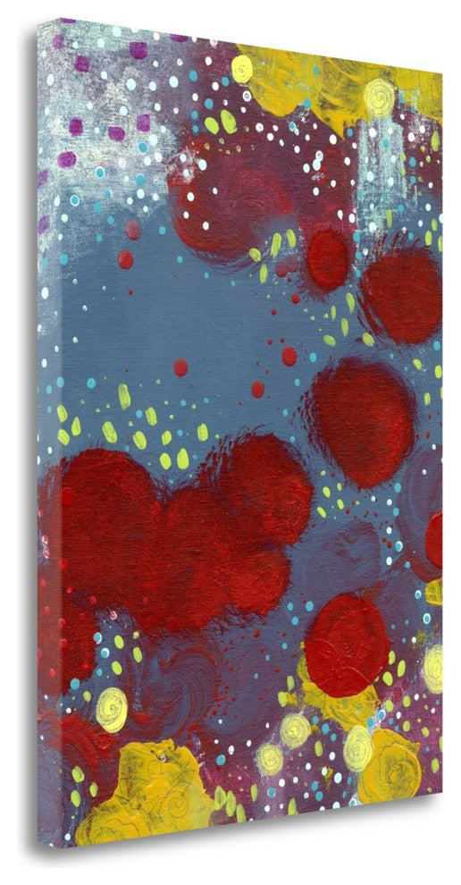 "Big Red Flowers Abstract" By Sarah Ogren, Giclee Print on Gallery Wrap Canvas