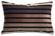 Velvet Geometric Pattern Decorative Throw Pillow, Amethyst Stripes, 12"x20"