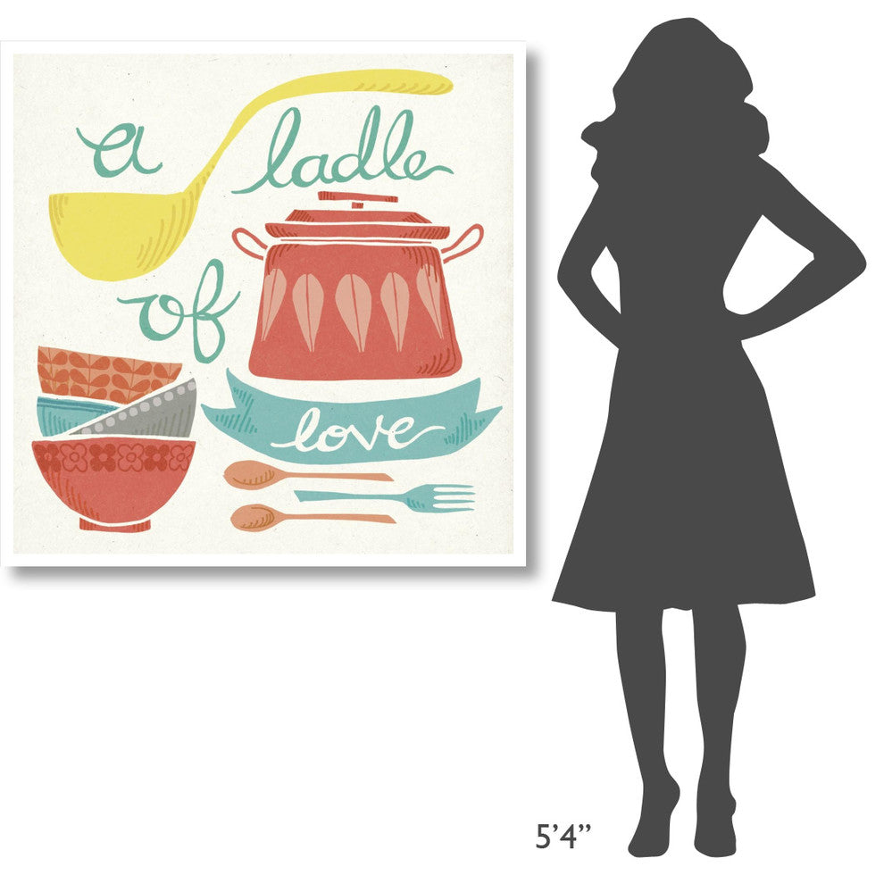 "A Ladle of Love" Digital Paper Print by Mary Urban, 42"x42"