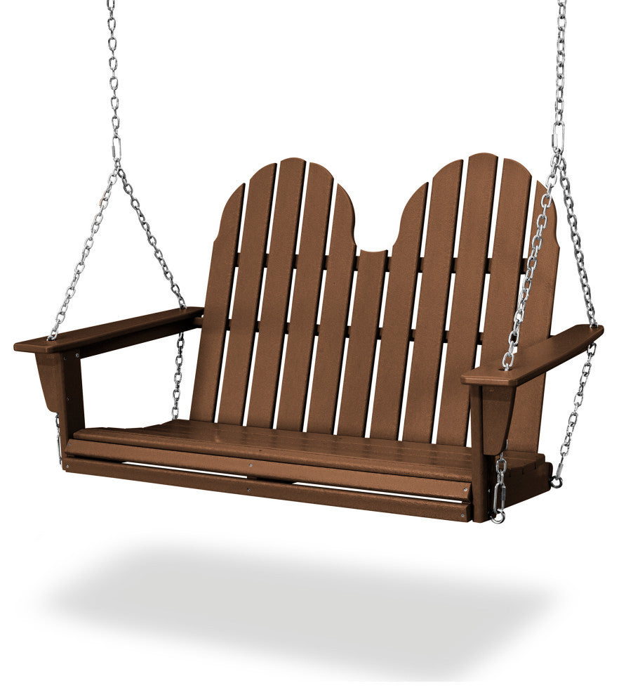 POLYWOOD Vineyard Adirondack 48" Swing, Teak