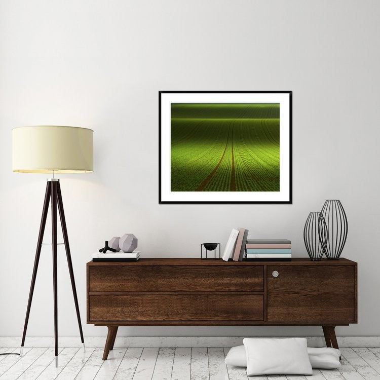 "November Green" Framed Digital Print by Franz Schumacher, 43x36"