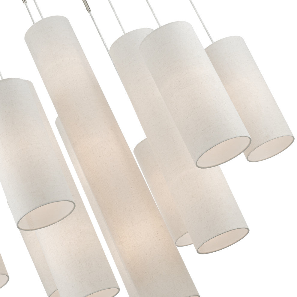 Strathmore 15 Light Brushed Nickel Foyer Chandelier