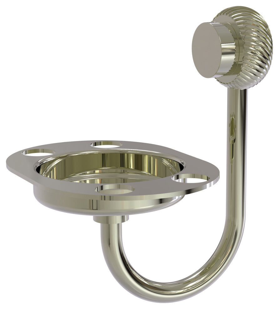 Venus Toothbrush Holder With Twist Accents, Polished Nickel