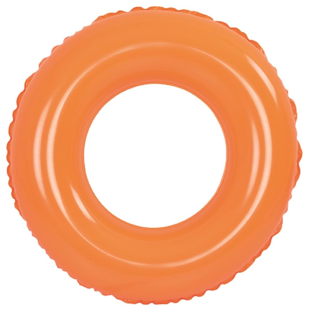 35" Classic Round Orange Inflatable Swimming Pool Inner Tube Ring Float