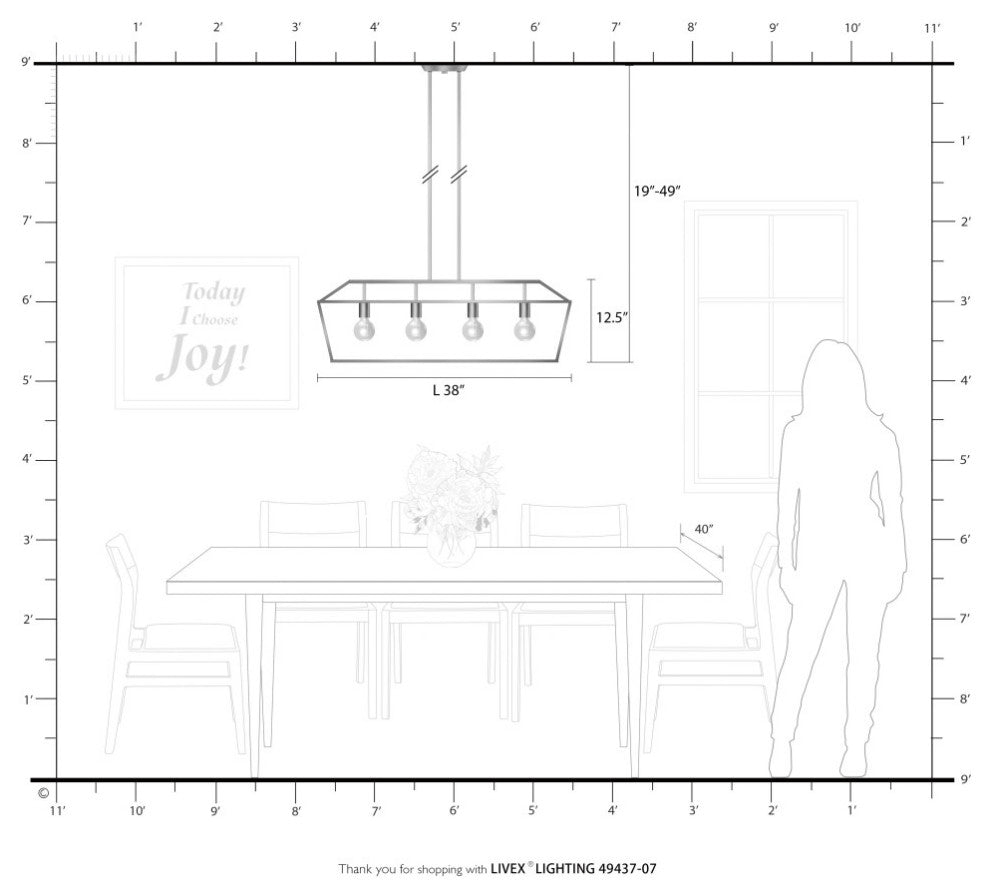 Devone 4 Light Bronze With Antique Brass Accents Linear Chandelier