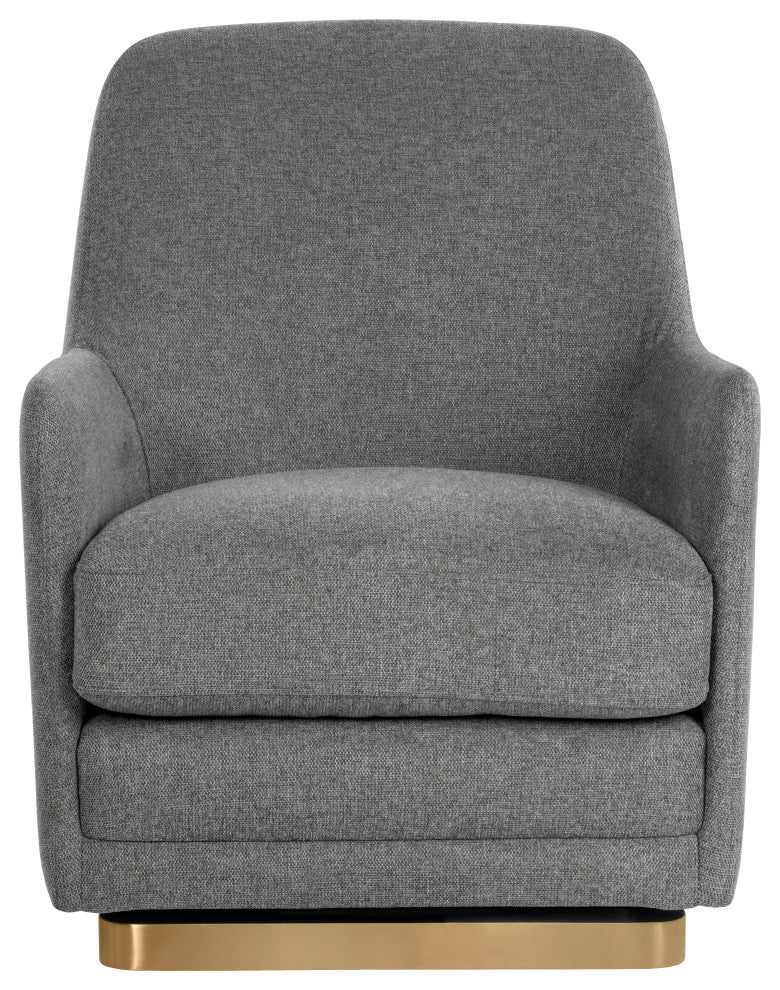 Marcela Swivel Lounge Chair Belfast Koala Grey