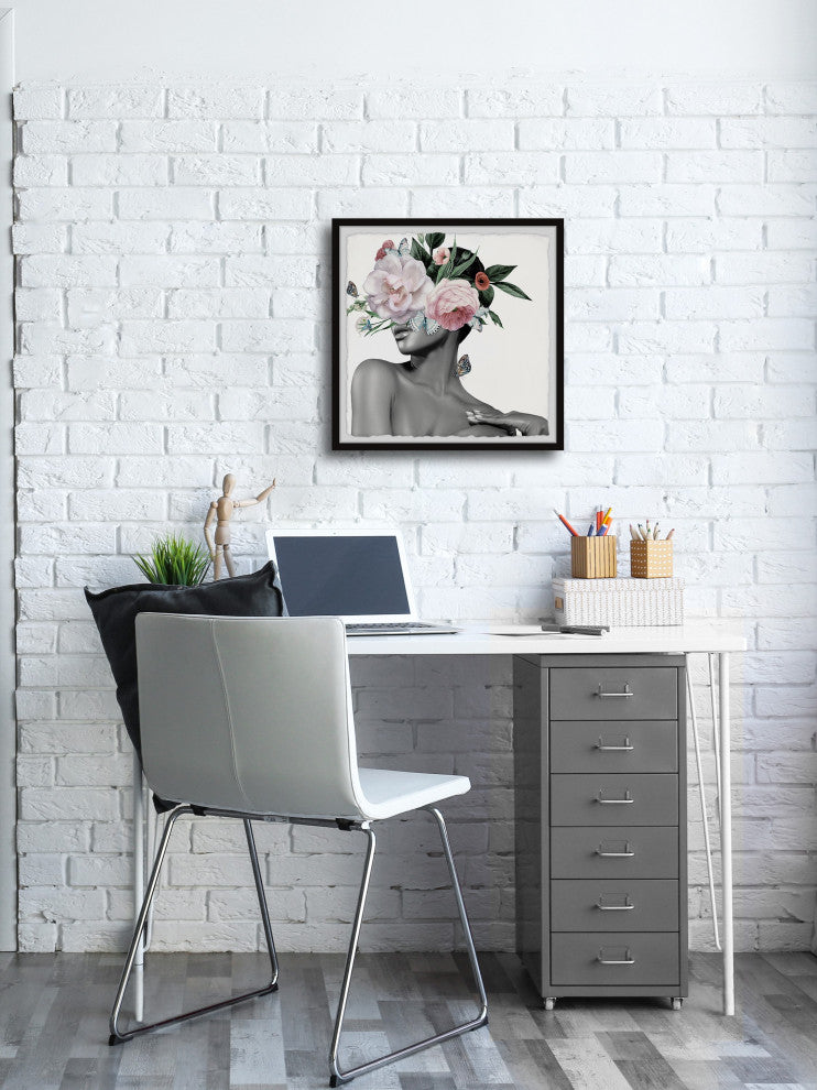 "Time to Be Happy" Framed Painting Print, 32x32