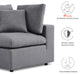 Modular Lounge Sectional Deep Sofa Set, Sunbrella, Gray, Modern, Outdoor
