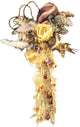Light Gold Feathers and Ribbons Napkin Rings, Set of 4