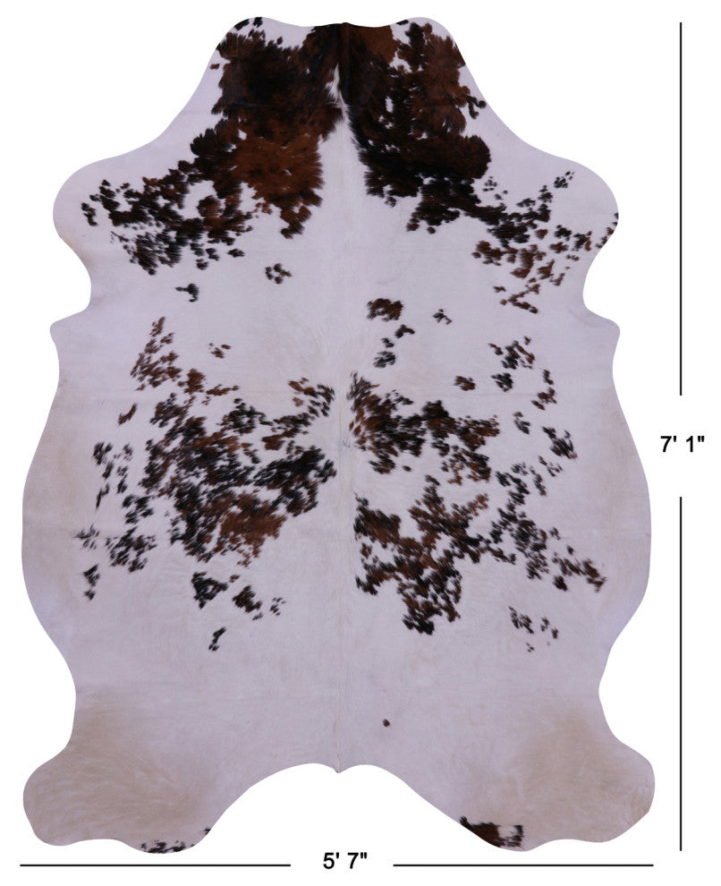 Organic Natural Hair-On Cowhide Area Rug 7' 1" X 5' 7" C1444