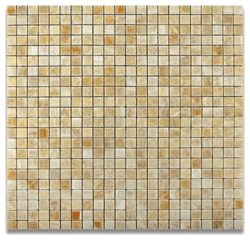 1 X 1 Honey Onyx Polished Mosaic Tile