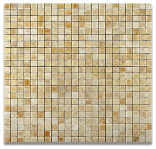 1 X 1 Honey Onyx Polished Mosaic Tile