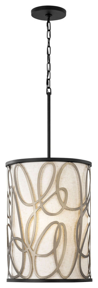 Scribble 6-Lt Foyer - Matte Black/Artifact