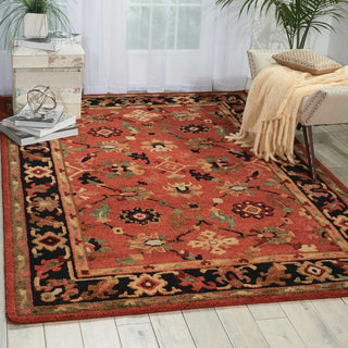 Nourison Tahoe 3'9" x 5'9" Rust Traditional Indoor Area Rug