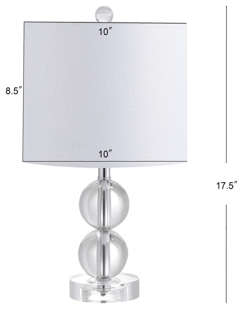 Brooklyn 17.5" Crystal Table Lamp, Clear