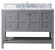 Winterfell 48" Single  Sink Grey Top Vanity in Grey with Brushed Nickel Faucet