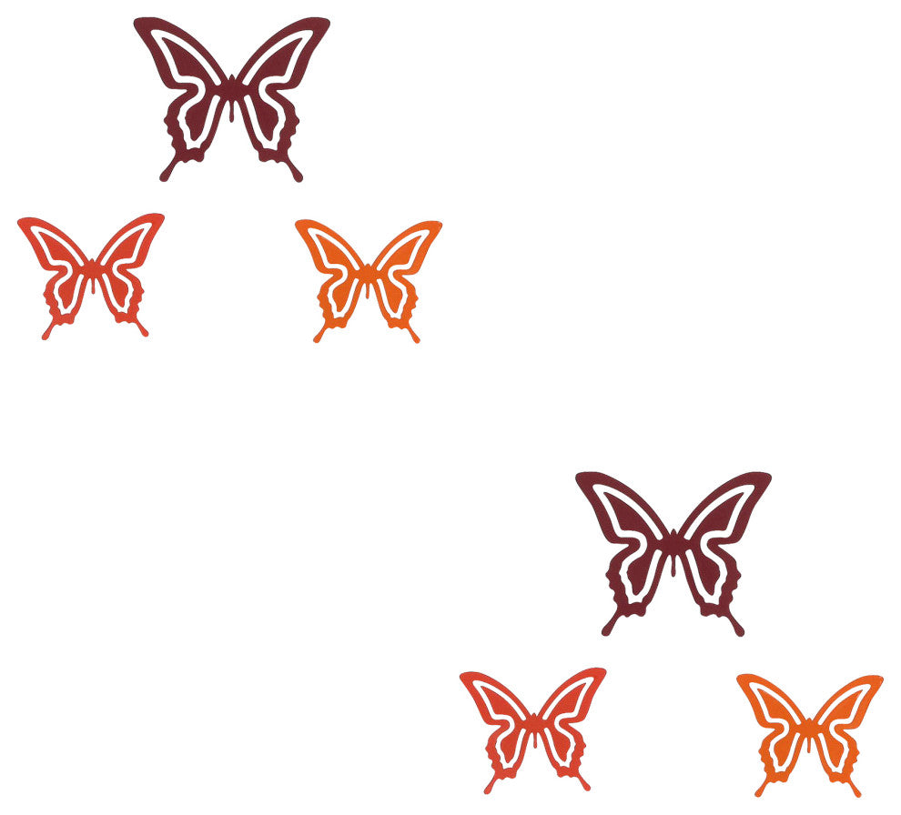 Metal Butterfly With Magnet Luzia 6 pieces