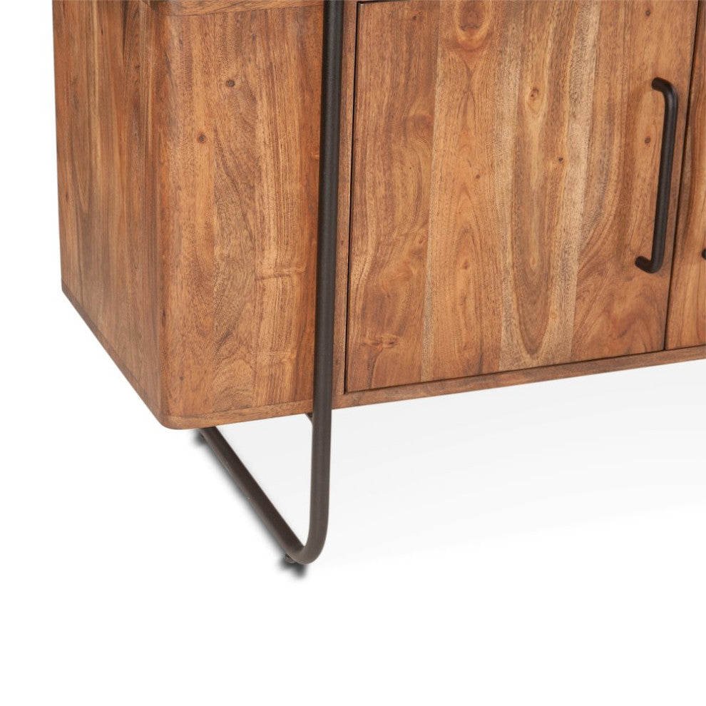 Halden Wide Bookshelf In Pecan Brown