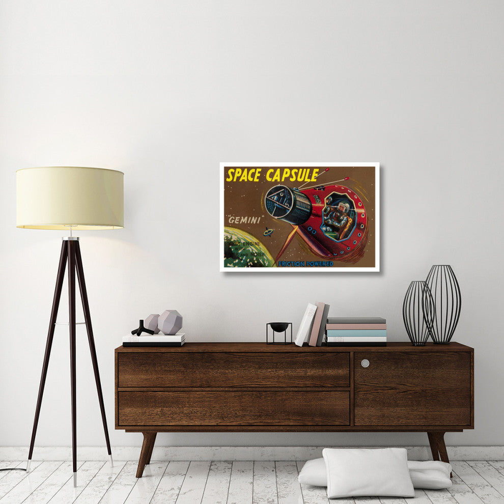 "Space Capsule Gemini" Digital Paper Print by Retrorocket, 38"x26"