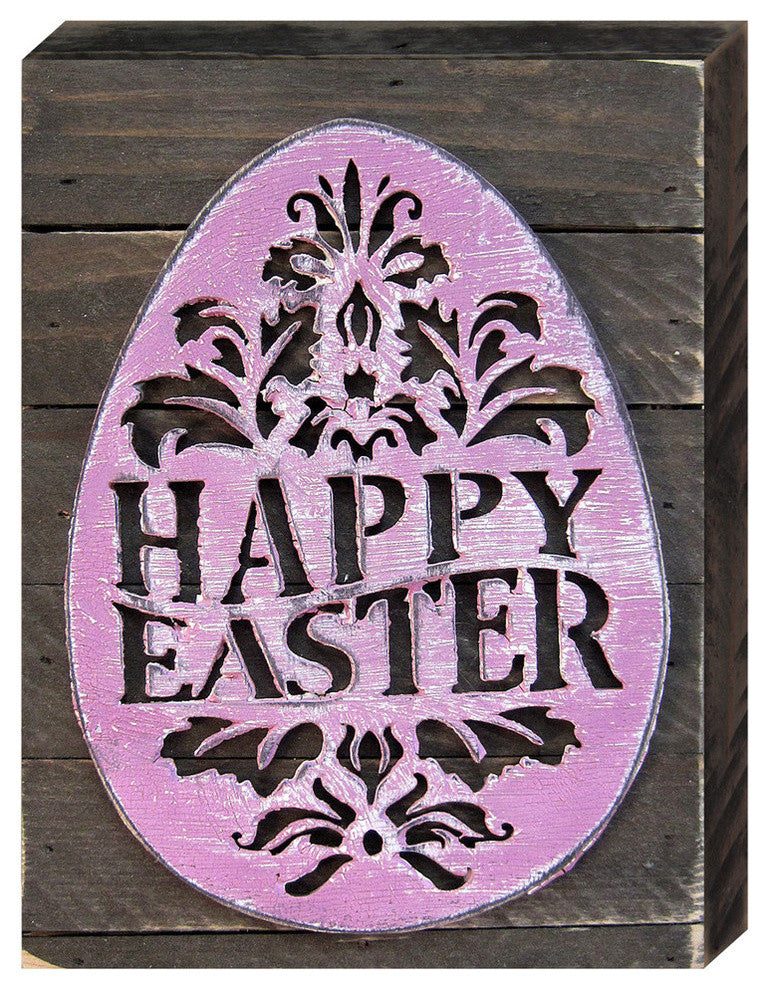Happy Easter Egg Box Sign