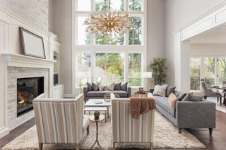 Victor 48" Crystal Starburst Oval Pendant, Gold