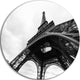 Paris Eiffel Tower Black And White Side View, Disc Metal Artwork, 36"