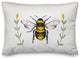 Bee Watercolor Flowers 14x20 Spun Poly Pillow