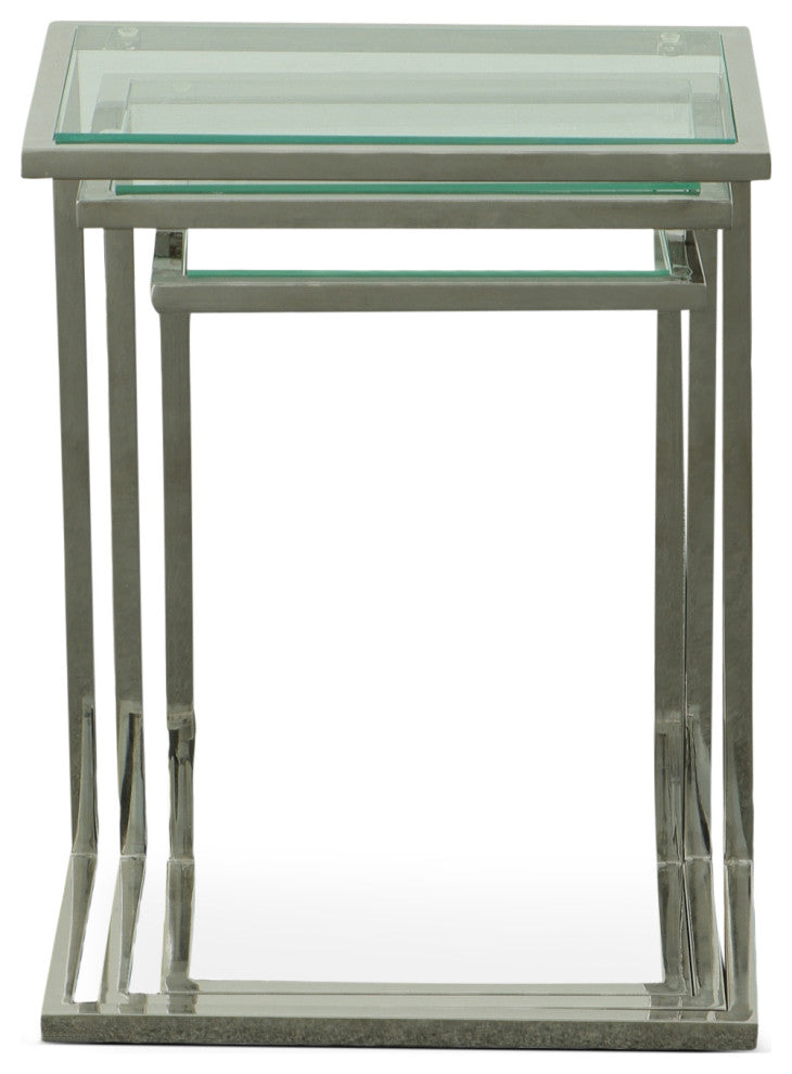 Easton Nesting Table Set, Chrome