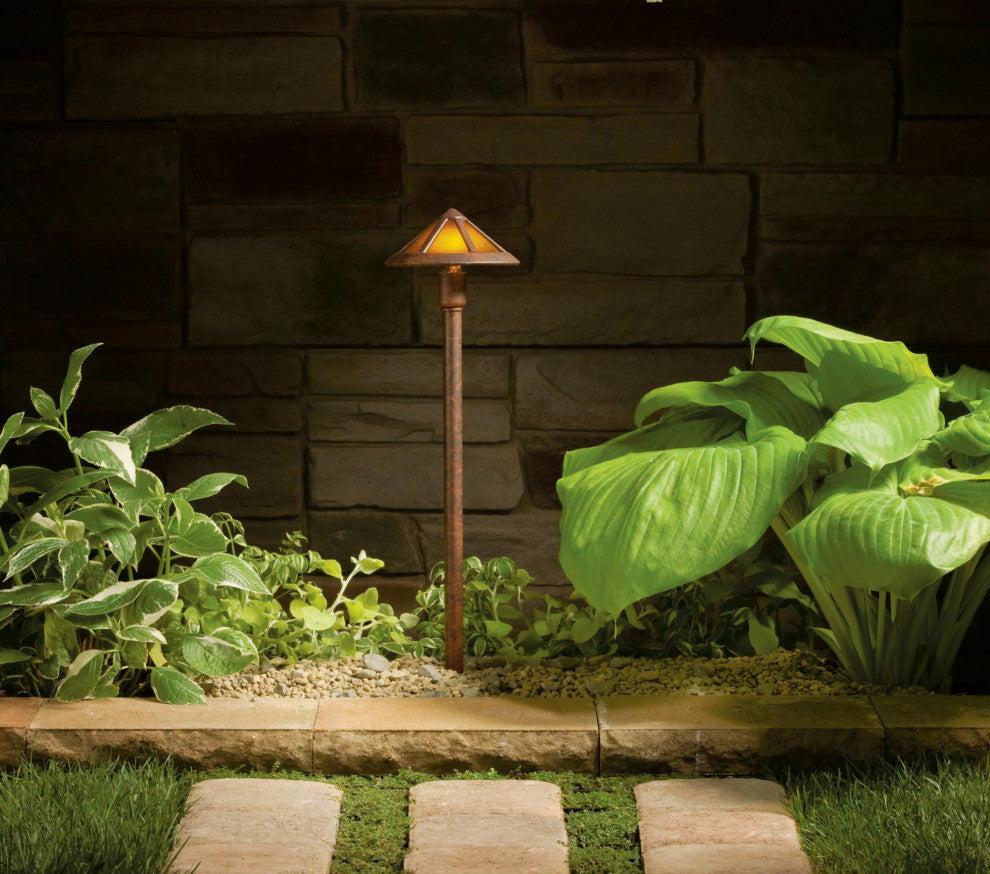 Textured Tannery Bronze 22.5" Path and Spread 1--Light 12V