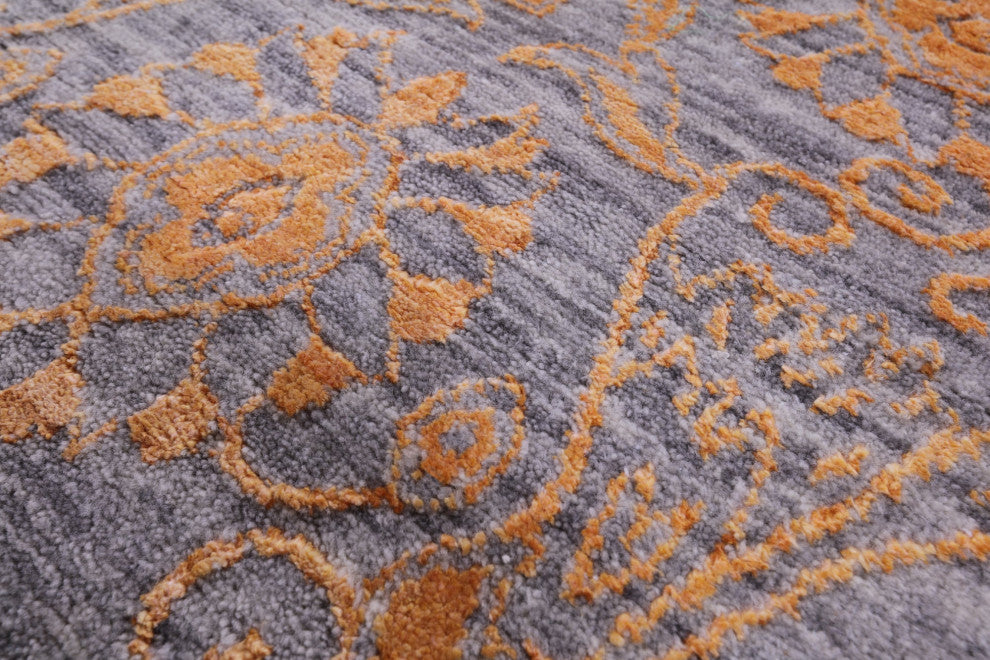 Persian Hand Knotted Wool & Silk Rug 9' 0" X 12' 3" - Q15755
