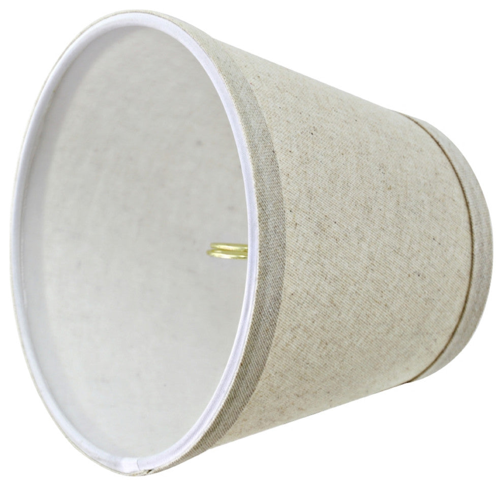 32861-2 Small Hardback Empire Chandelier Clip On Lamp Shade Light Gray 4"x6"x5"