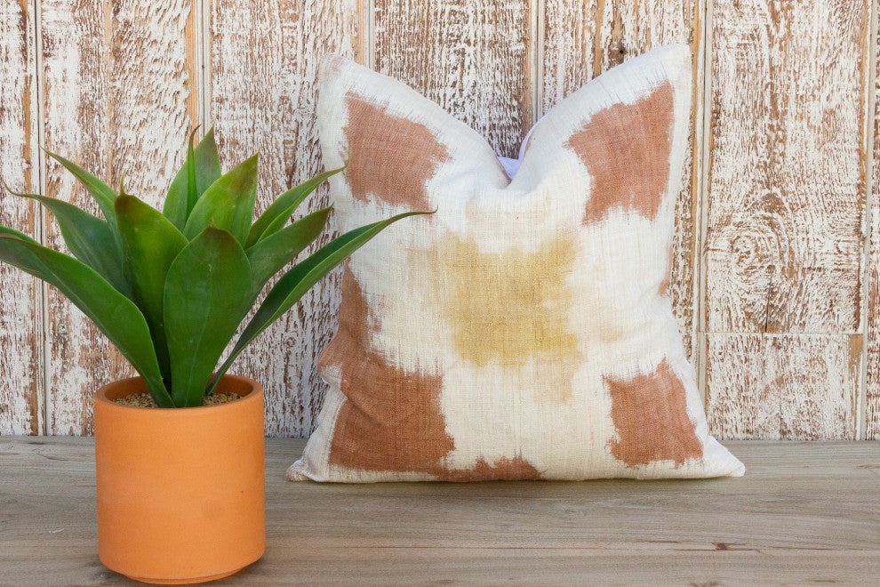 Mosa Organic Silk Ikat Pillow