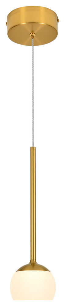 Capri 5" ETL Certified Integrated LED Height Adjustable Pendant, Antique Brass