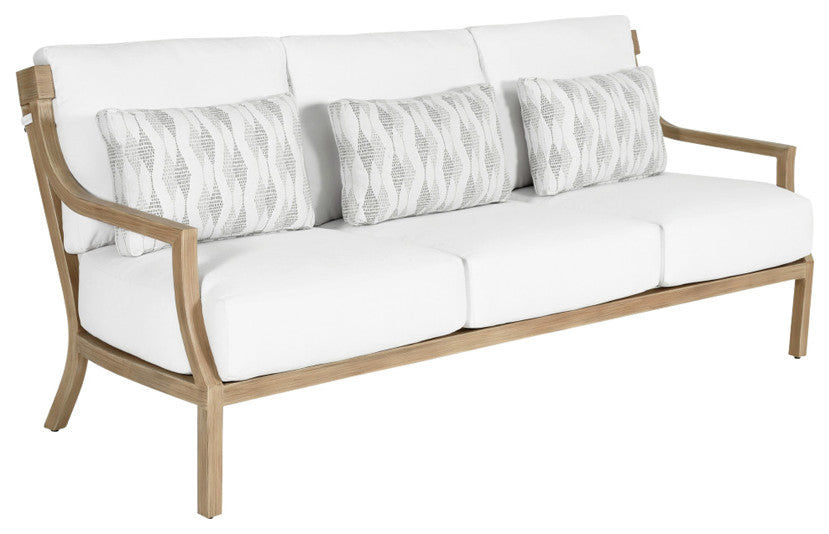 Nicoya Cushioned Sofa With Three Throw Pillows